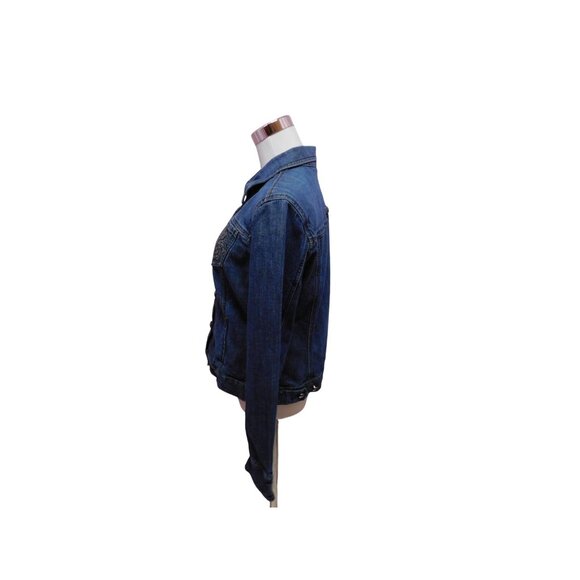 Vtg Code Bleu Womens Blue Denim Jacket Decorative Front Pockets Sz M - Picture 9 of 12